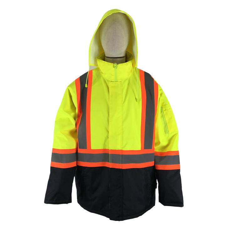 Chaqueta Hi Vis transpirable de invierno, ropa protectora de seguridad, vestimenta de trabajo Bomb