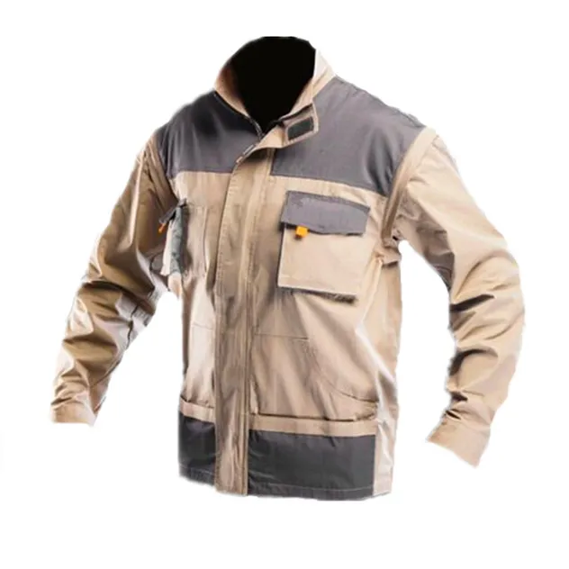 Ropa de trabajo segura y duradera, chaqueta de trabajo con acentos de alta visibilidad para construcción al aire libre