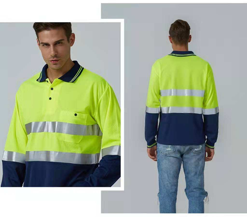 Ropa de trabajo de alta visibilidad reflectante de dos colores, ropa de trabajo ignífuga de alta visibilidad
