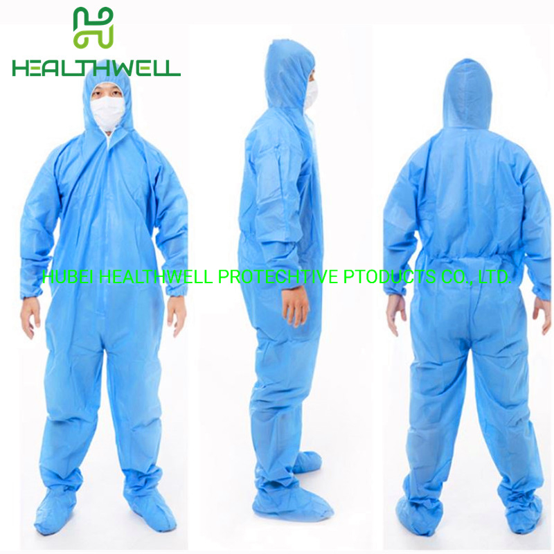 Ropa de trabajo protectora desechable de materiales SBPP PP+PE SMS no tejida