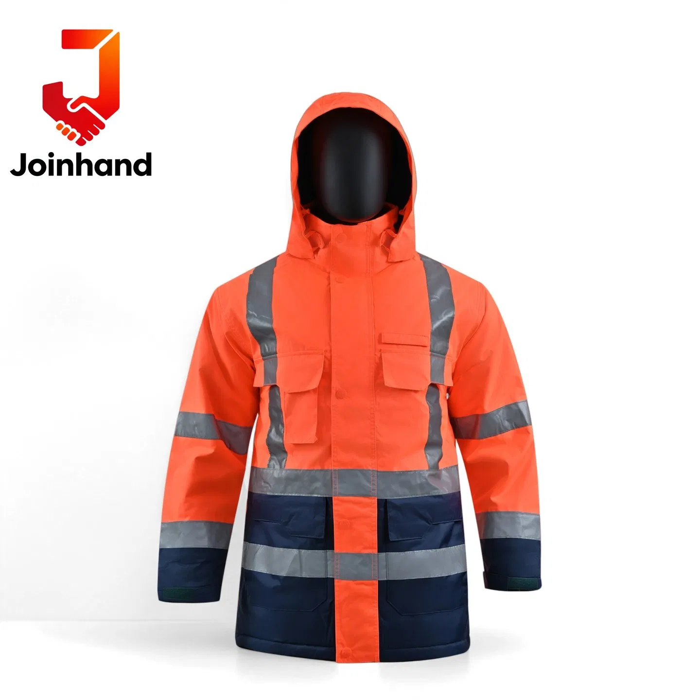 Chaqueta de seguridad exterior impermeable, cortaviento y reflectante de alta visibilidad para personal de seguridad