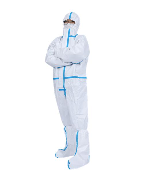Traje de protección médica, mono, EPI, bata de aislamiento de cuerpo completo