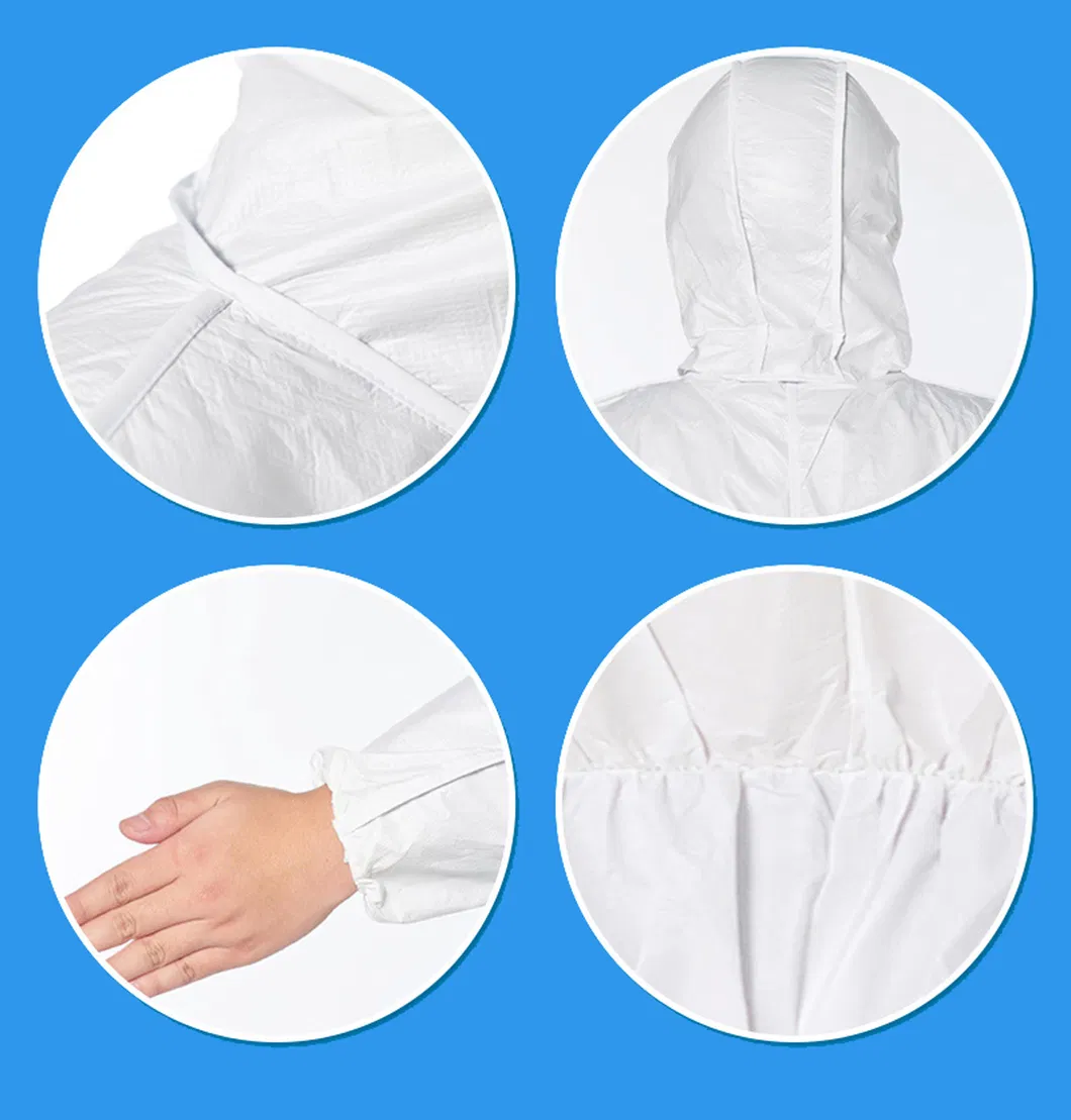 Traje de Protección Industrial Bata de Aislamiento Ropa Protectora Química