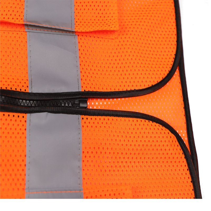 Advertencia de malla de ropa Hearts Dovetail con chaleco reflectante de alta visibilidad y múltiples bolsillos
