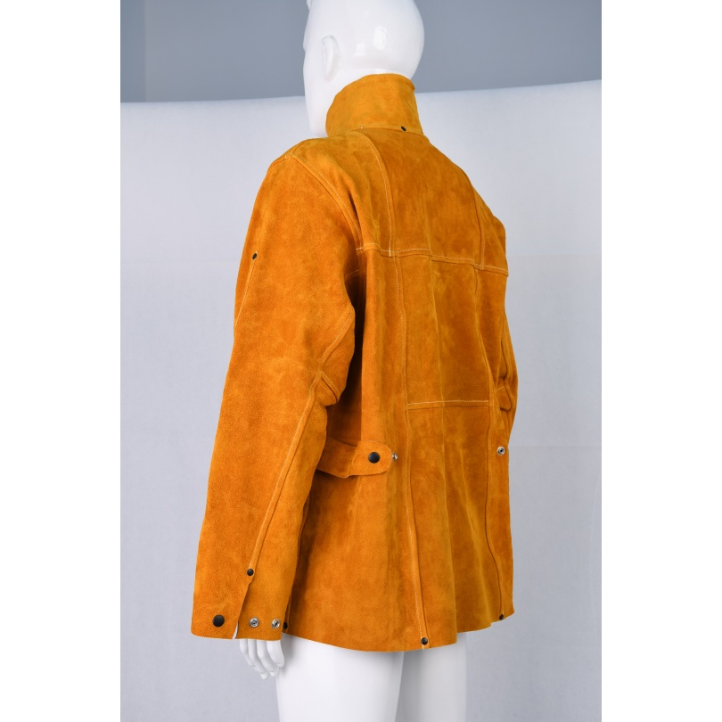 Chaqueta de soldadura resistente a cortes Ropa de cuero Ropa de dos piezas
