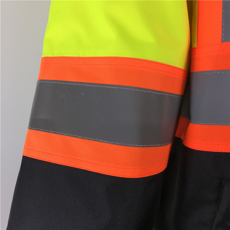 Chaqueta Hi Vis transpirable de invierno, ropa protectora de seguridad, vestimenta de trabajo Bomb