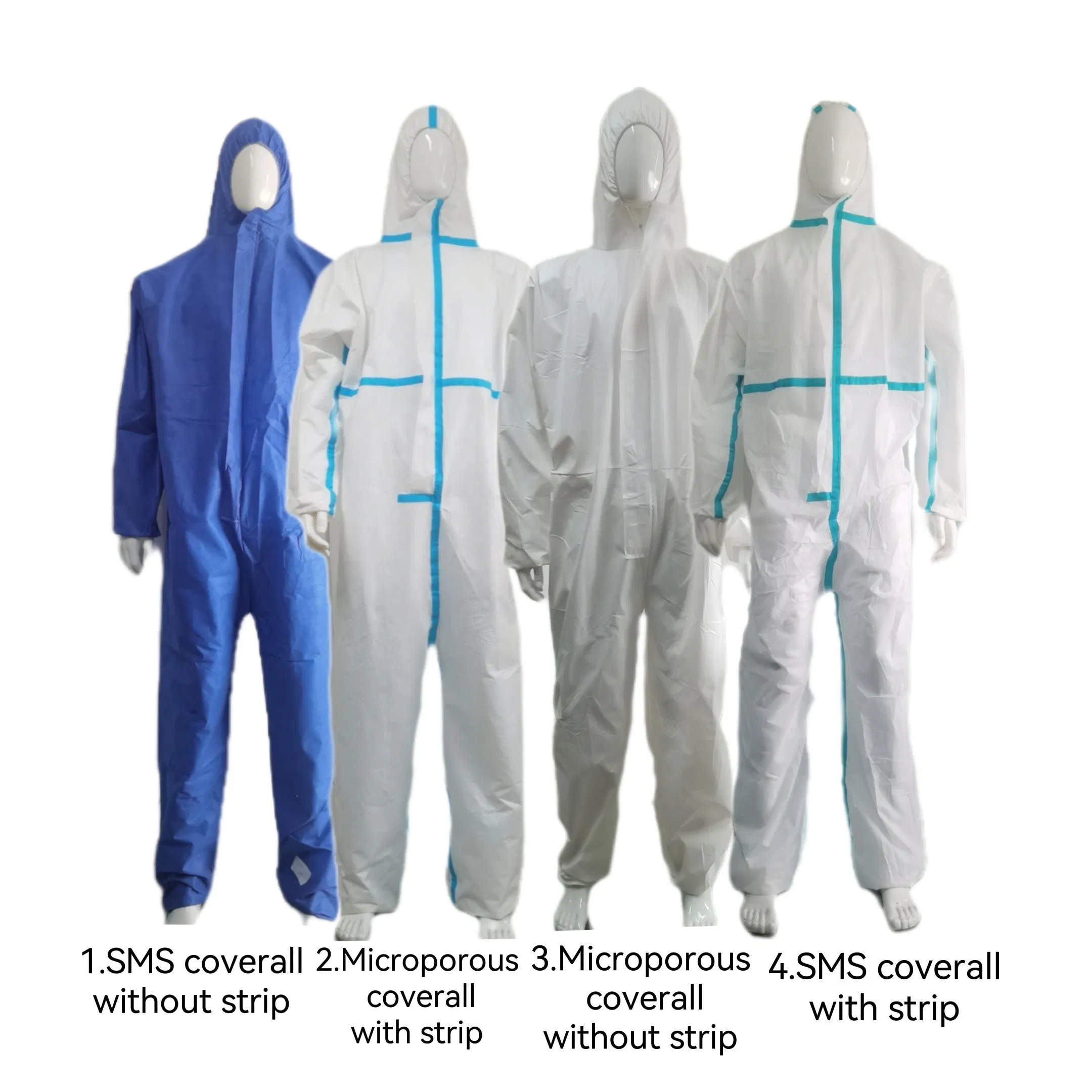 Ropa protectora desechable de no tejido PLA