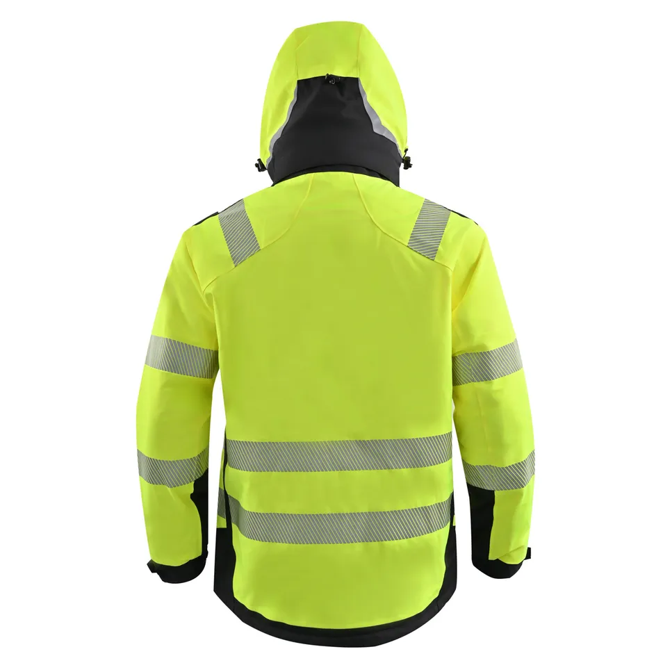 Chaqueta de seguridad impermeable y reflectante de alta visibilidad para invierno, ropa de trabajo para personal de saneamiento y seguridad