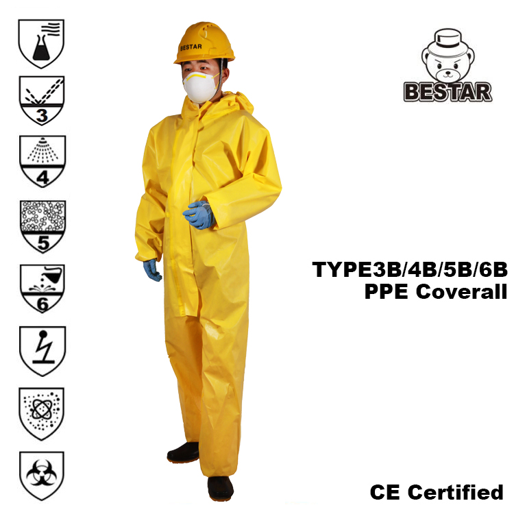 S-5XL Ropa Química Protectora Ligera Bestar 1PCS/Bag, 25PCS Por CTN Overall