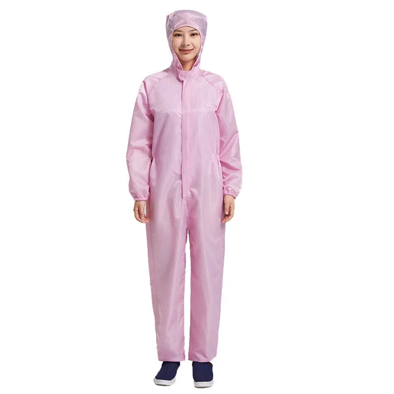 Múltiples telas disponibles para monos libres de polvo y antiestáticos, ropa de taller limpia