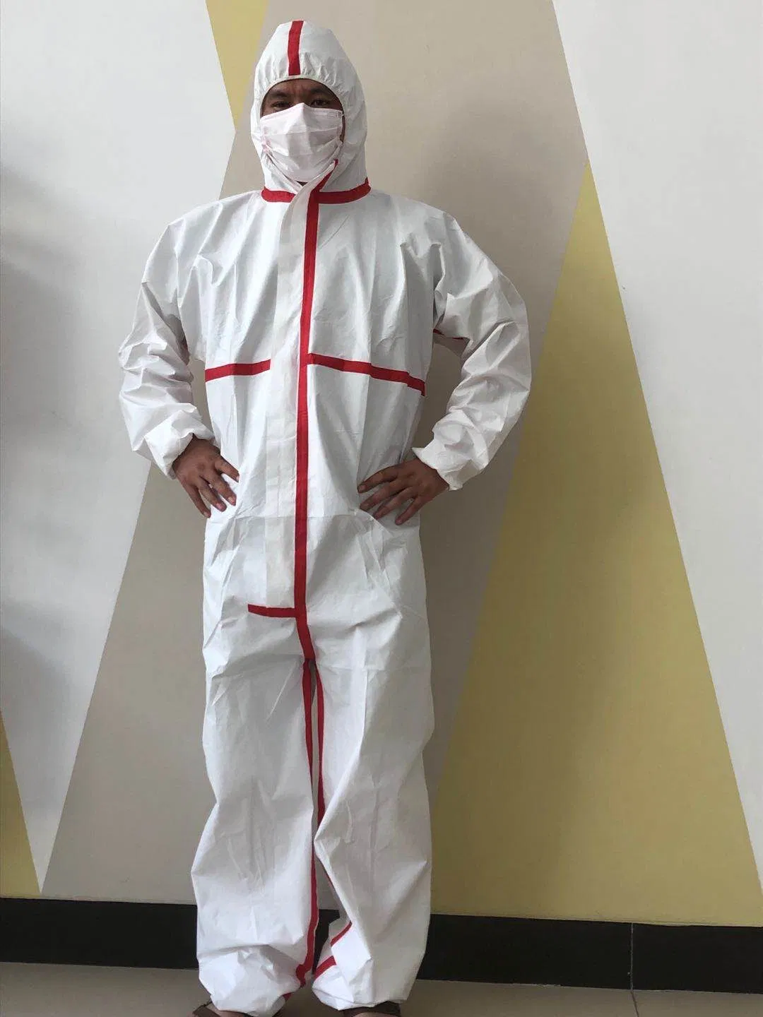 Fabricante OEM de China Ropa Protectora Desechable de PVC Químico Traje de Aislamiento de Seguridad Bata Protectora contra Virus