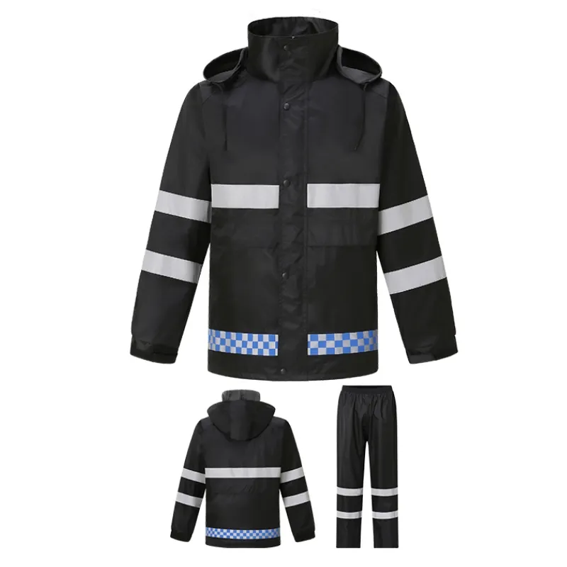 Chaqueta y pantalones de lluvia con logo personalizado