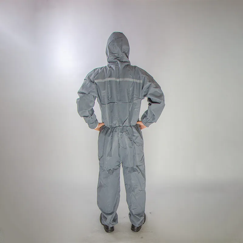 Traje Químico Desechable Cubierto Protección Completa Ropa Protectora