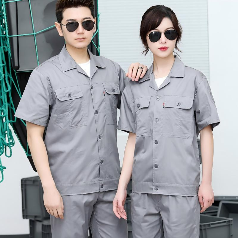 Uniforme de mecánico de manga corta resistente al aceite, ropa de trabajo para servicio automotriz para técnicos