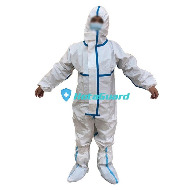Traje de protección desechable personalizable, impermeable, de seguridad, aislado, de no tejido, EPP