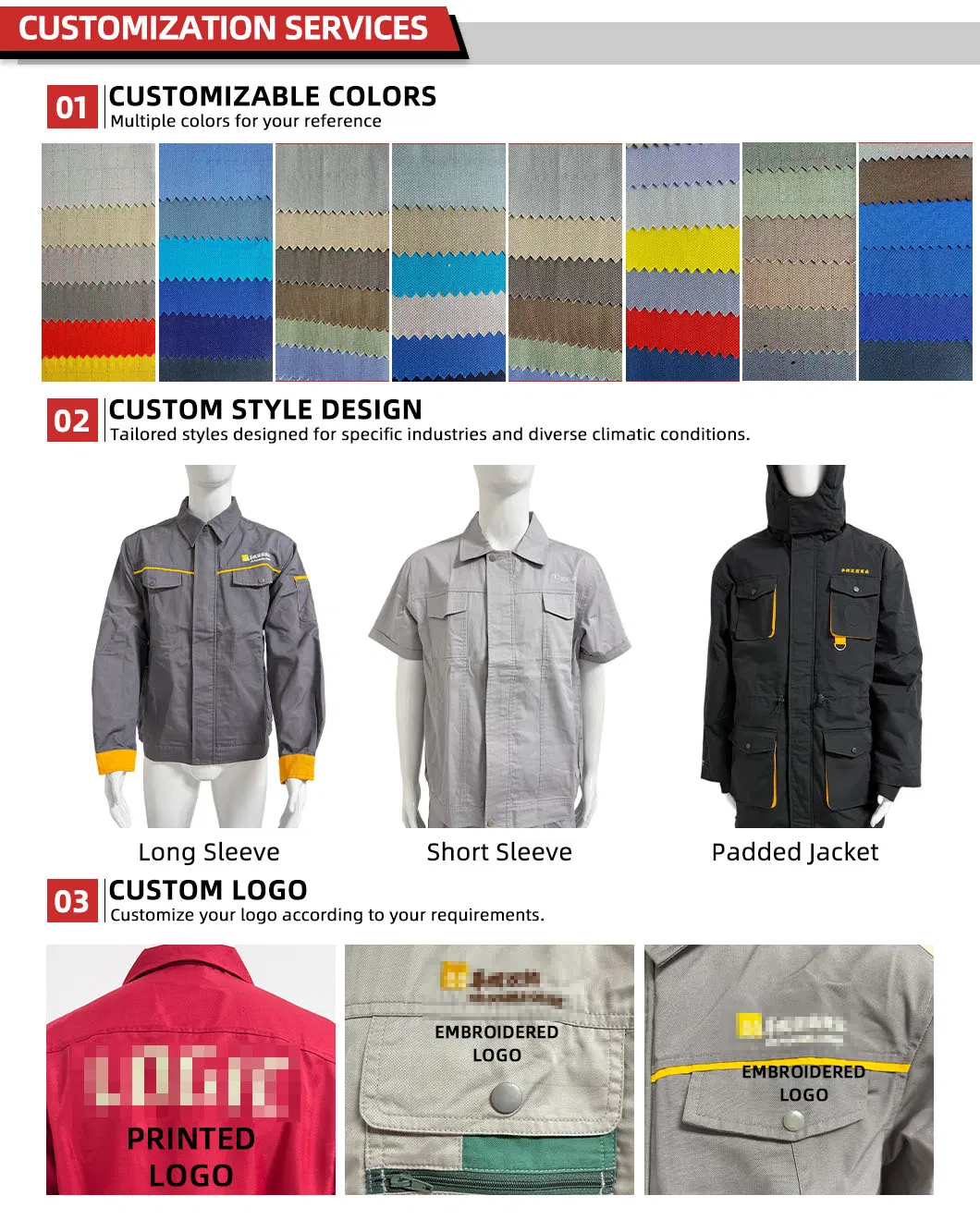 Detalles de costuras de ropa de alta visibilidad