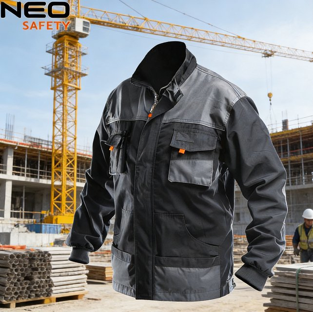 Chaqueta de trabajo exterior multi-bolsillos de seguridad para hombres, ropa de trabajo industrial protectora para el taller