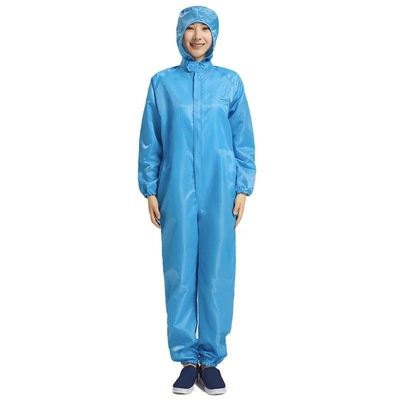 Múltiples telas disponibles para monos libres de polvo y antiestáticos, ropa de taller limpia