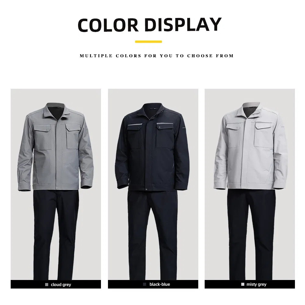 Uniformes de trabajo protectores de seguridad con tela elástica, ropa industrial resistente al desgaste, chaqueta y pantalones de trabajo, ropa de trabajo personalizada