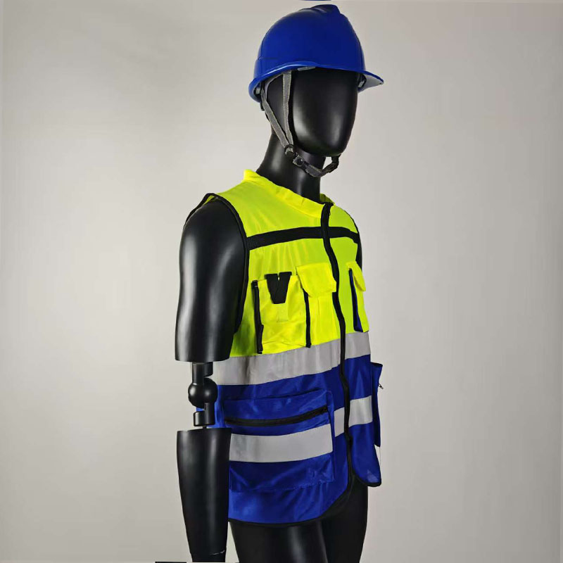 Chaleco Reflectante Transpirable para Ciclismo y Uniforme de Trabajo en Sanidad Antiestático con Cremallera de Gran Tamaño Ropa de Seguridad Personalizable para Construcción