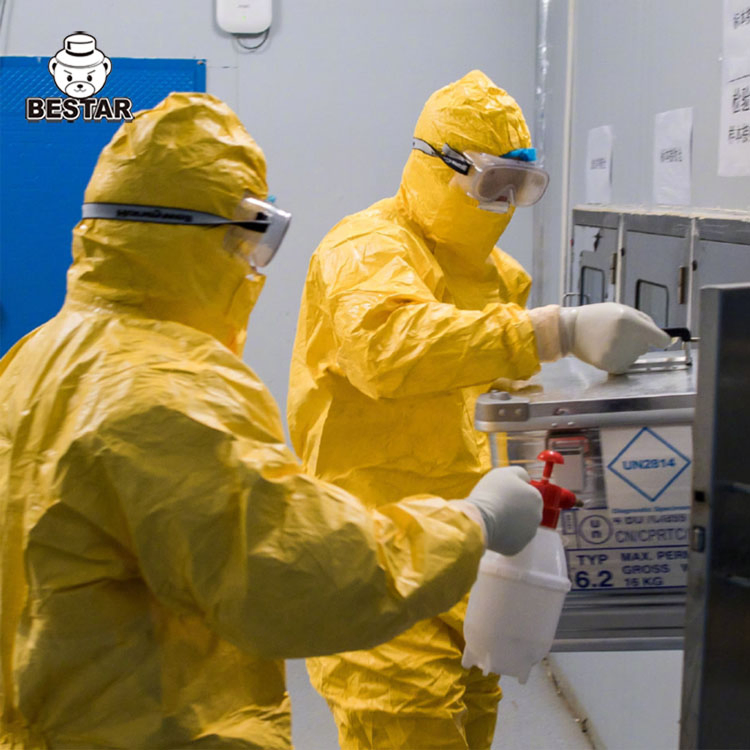 Ropa de Protección Química Ligera Bestar 1PCS/Bag, 25PCS Por CTN PPE Overall