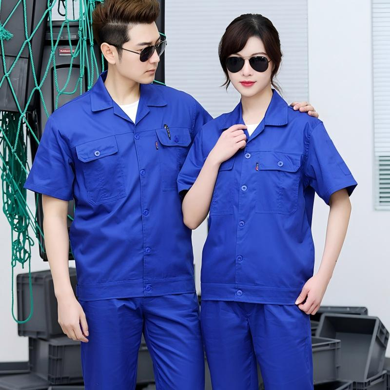 Uniforme de mecánico de manga corta resistente al aceite, ropa de trabajo para servicio automotriz para técnicos