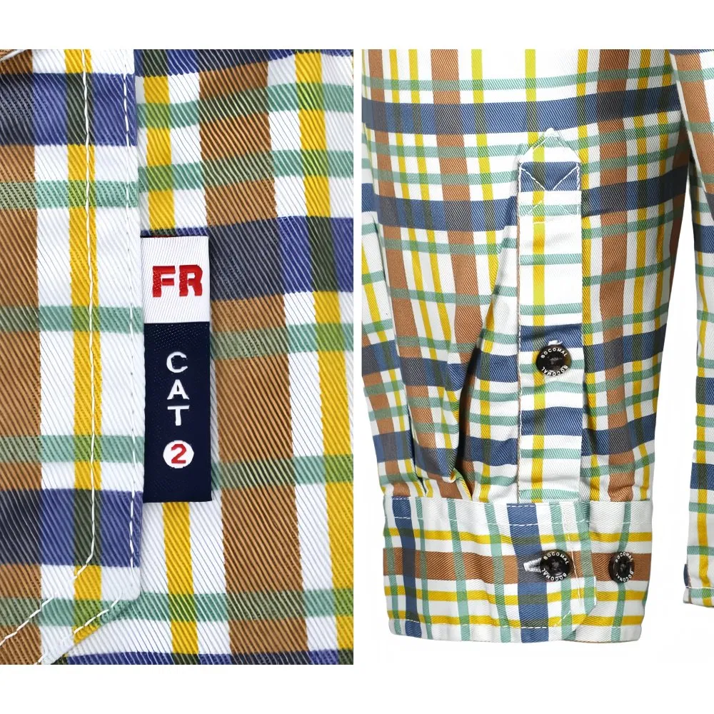 Camisas de cuadros personalizadas para hombres, resistentes al fuego, soldadura, ropa de trabajo retardante de llama