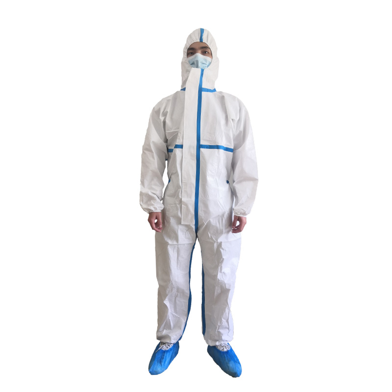 Mono desechable Mono desechable OEM En13485 Tipo 6 Kit de protección PPE Traje Mono desechable Ropa de protección Protección química