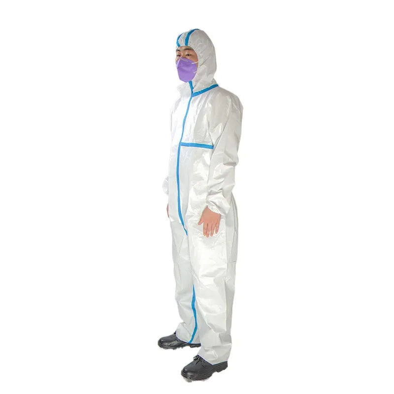 Traje de Seguridad En14126 Mono Desechable Microporoso Impermeable y Transpirable Ropa Protectora
