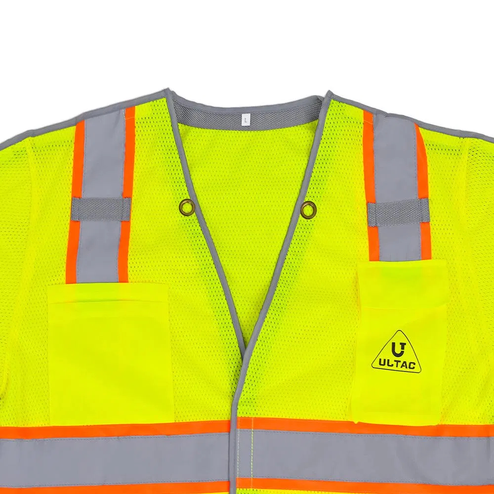 Clase 2 Camisas de Seguridad de Manga Corta Transpirables de Alta Calidad y Alta Visibilidad Ropa de Seguridad Reflectante