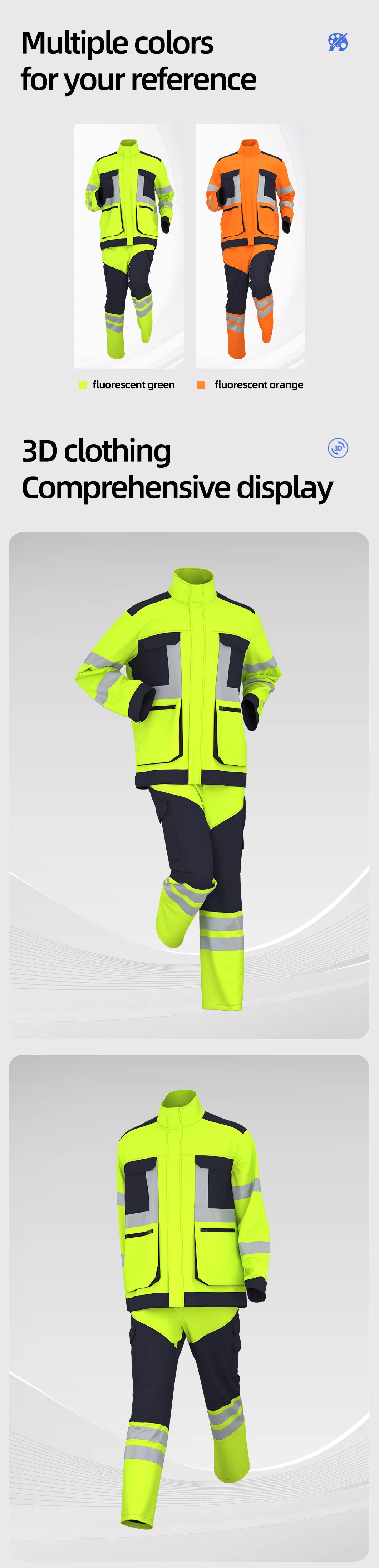 Uniformes de trabajo de alta visibilidad para invierno, chaquetas y pantalones impermeables de trabajo con reflectantes, ropa de trabajo exterior