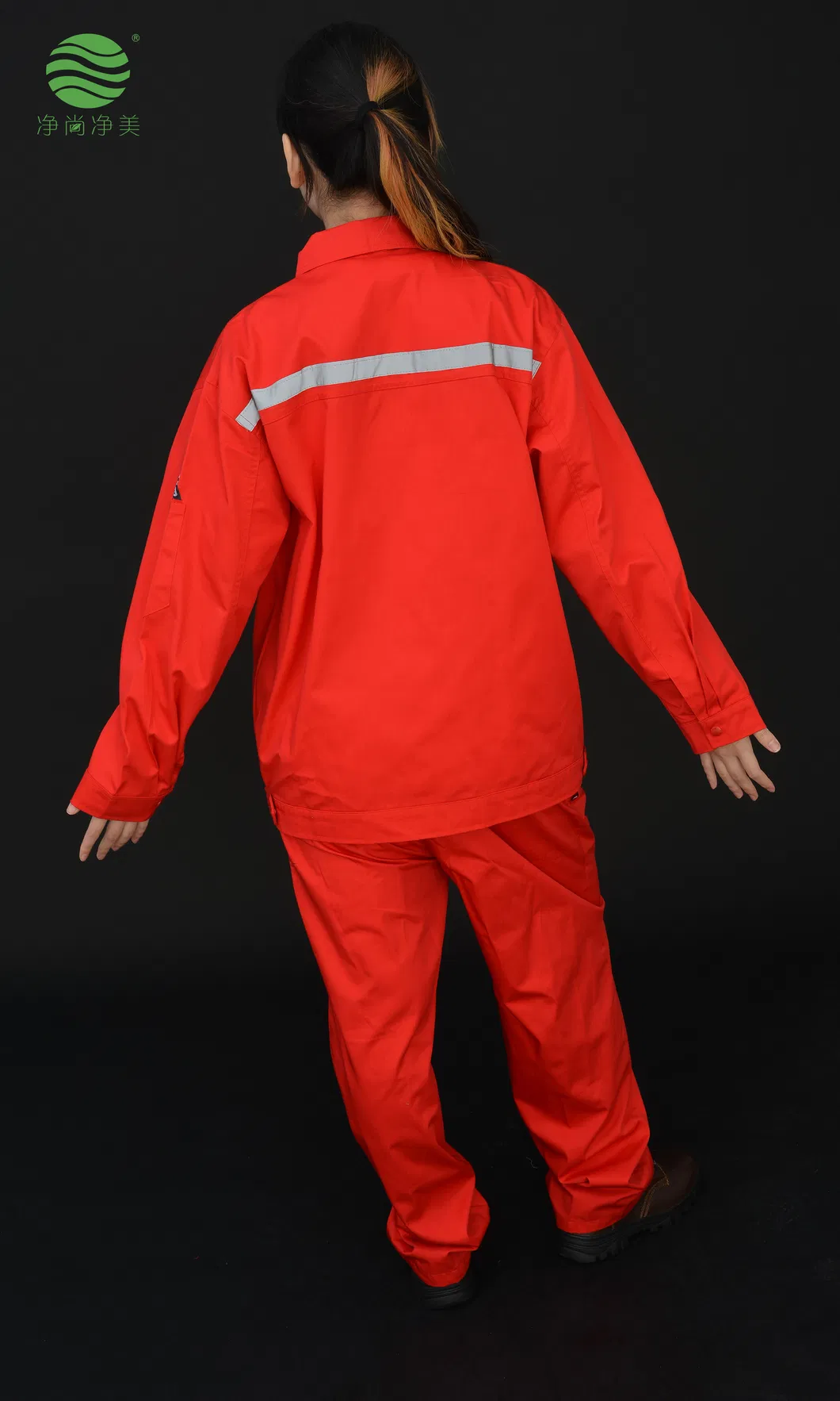 Ropa de trabajo de algodón a granel para trabajadores de construcción con tira reflectante de alta visibilidad