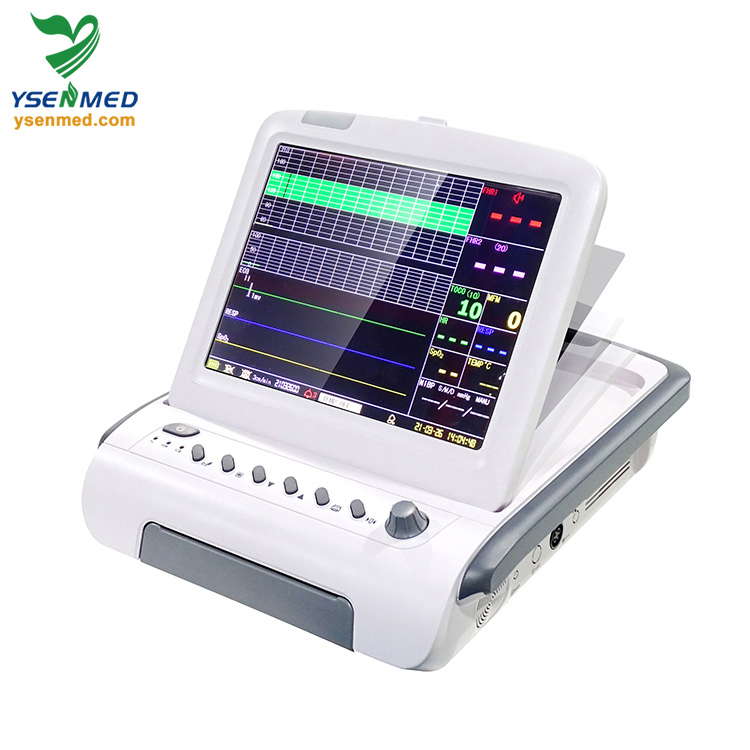 Ysfm90b Máquina Ctg 12.1'' Monitor Multifuncional Materno Fetal para Batimento Cardíaco do Bebê