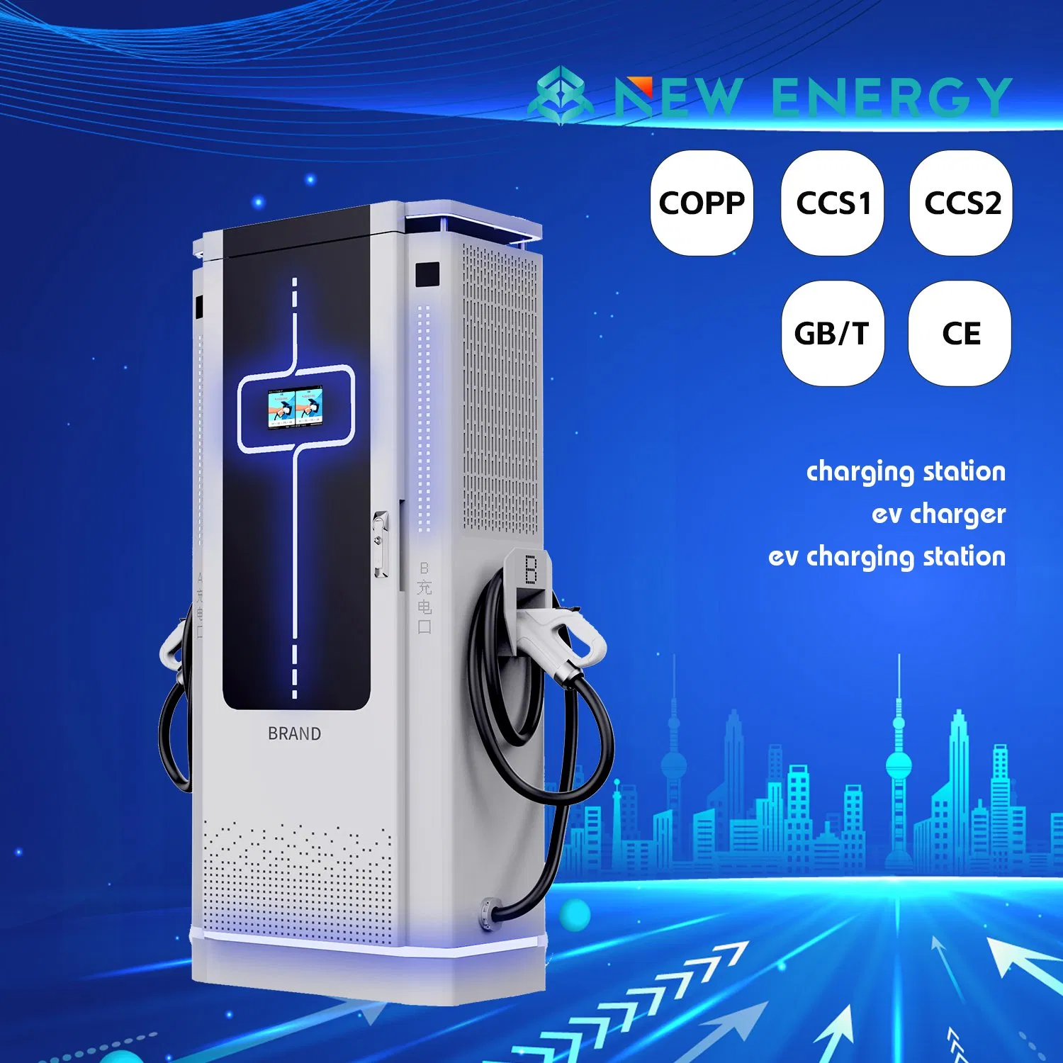 Carregador de Veículos Elétricos Baseado em Nuvem Comercial Gerenciamento Remoto Estação de Carregamento de Veículos Elétricos