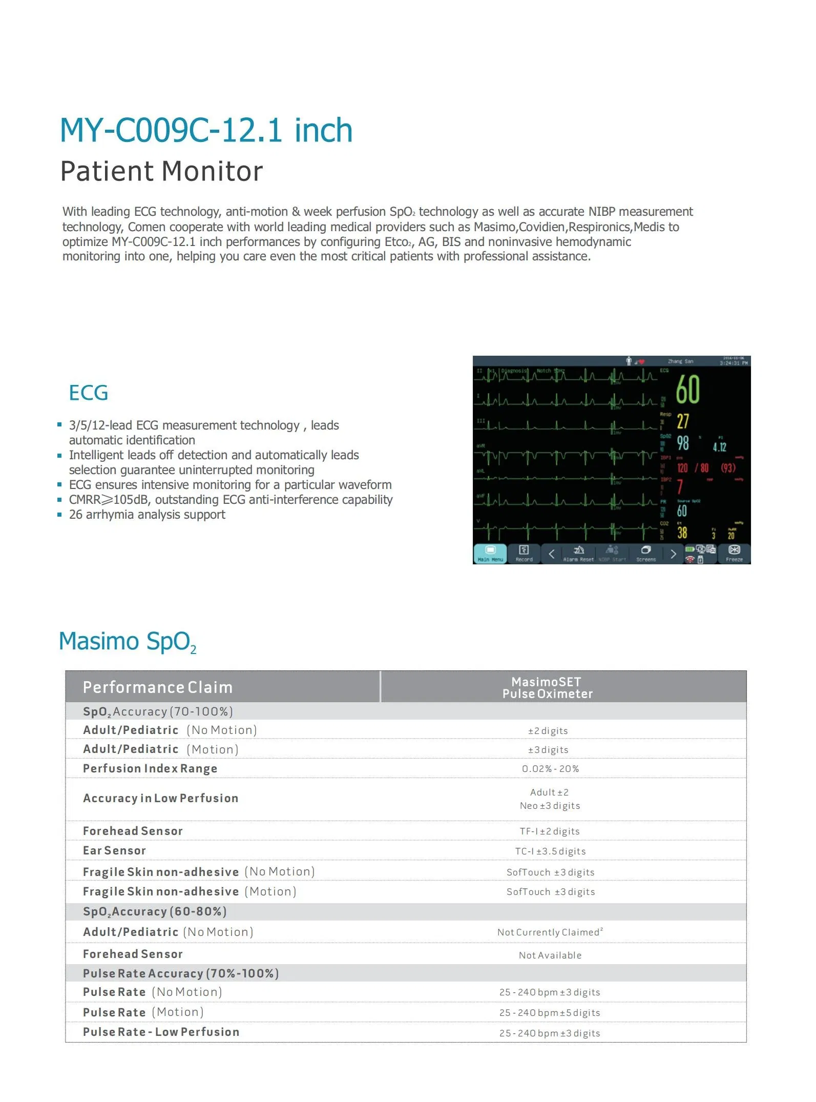 Monitor Multiparamétrico de Pacientes Equipamento Médico Preço para Estabelecimentos de Saúde