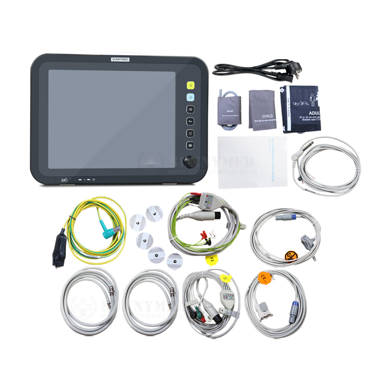 Sy-C005I Monitor de Paciente Cardíaco Multiparamétrico Neonatal com Tela LCD Colorida