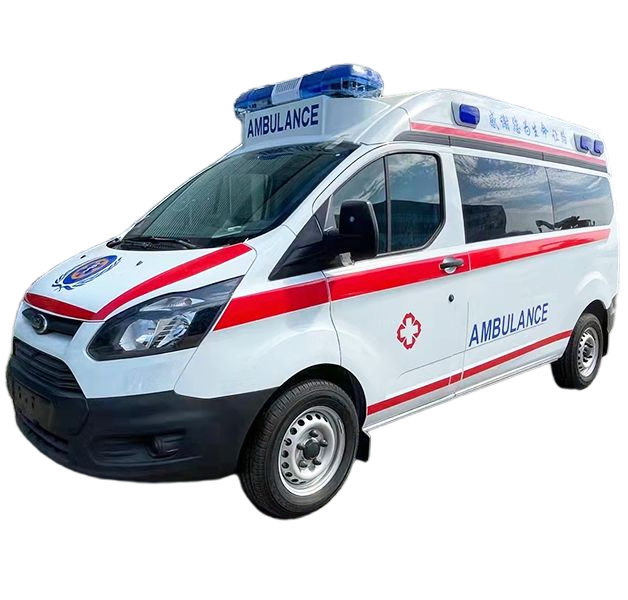 Ford V362 4X2 Monitoramento de UTI Ambulância de Resgate Exportada Gasolina Transporte de Paciente