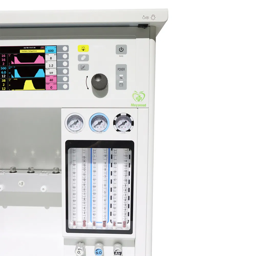 2-Device Estação de Trabalho de Anestesia em UTI com Monitor de Paciente e Suporte