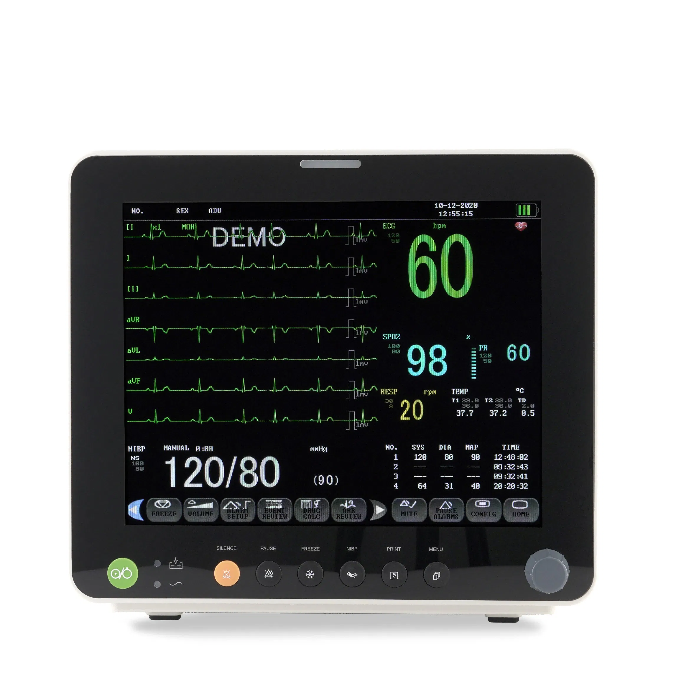 Suporte Móvel Portátil para Dispositivos Remotos Montagem na Parede Modular com Monitor de Paciente em UTI