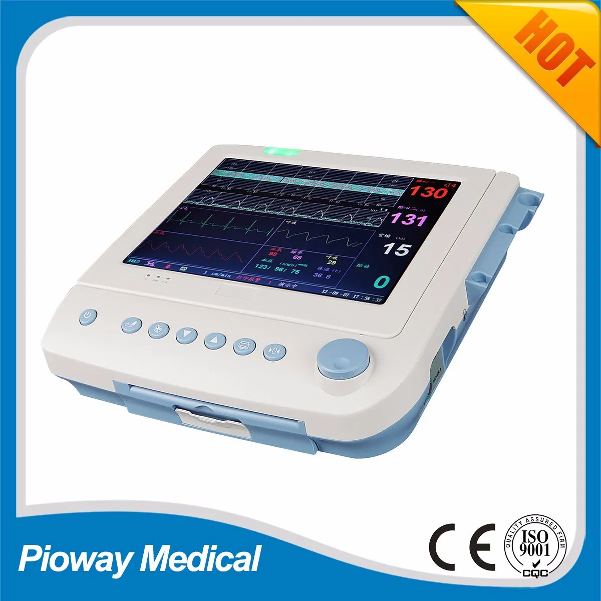 Equipamento Médico Monitor Fetal Materno, Máquina de CTG, Monitor de Paciente (PW9000B)
