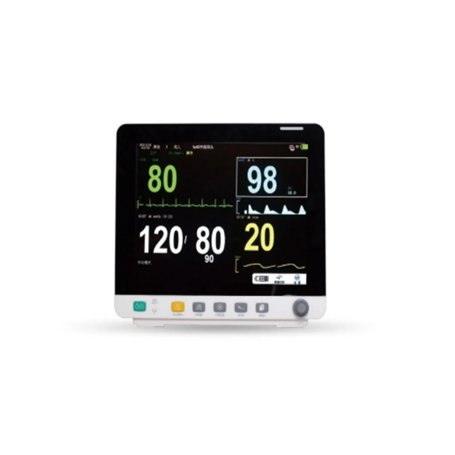 Monitor de Sinais Vitais de Equipamento Médico da China com Carrinho Monitor Multiparamétrico de ECG Neonatal para Uso em Hospital, UTI, CCU e Sala de Emergência