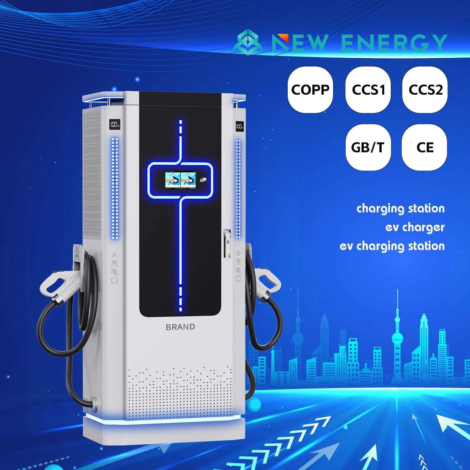 Carregador de Veículos Elétricos Baseado em Nuvem Comercial Gerenciamento Remoto Estação de Carregamento de Veículos Elétricos