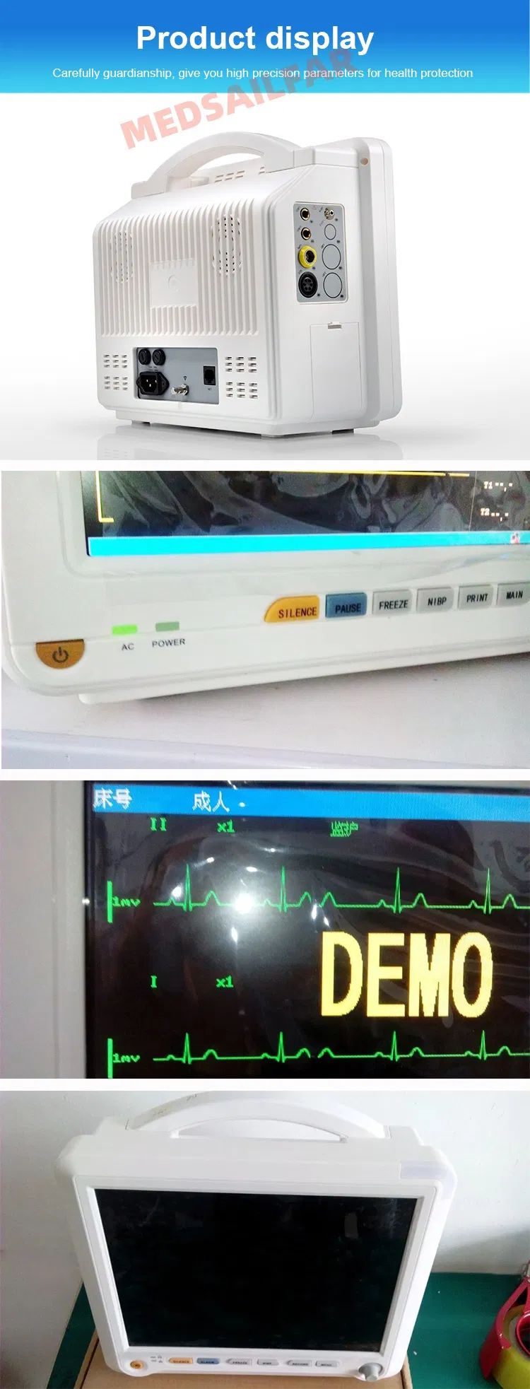 Monitor de Sinais Vitais Modular Multiparamétrico para Pacientes em Quarto de Hospital e UTI
