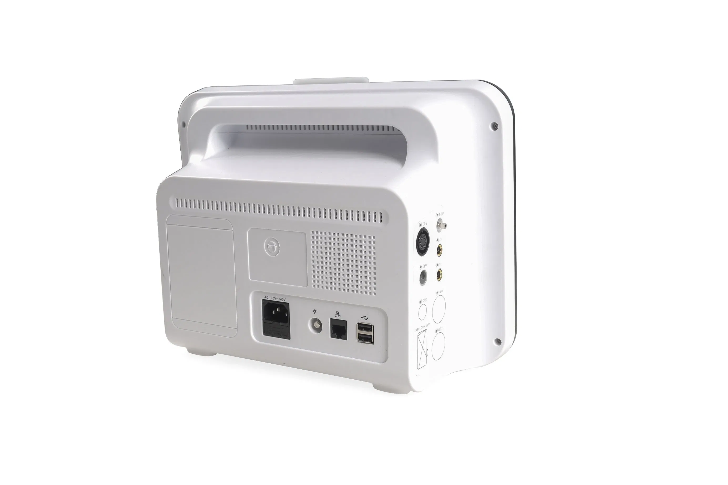 Monitor Cardíaco Portátil ECG Monitor Multiparamétrico Portátil de Sinais Vitais Monitor Cardíaco com Etco2 IBP