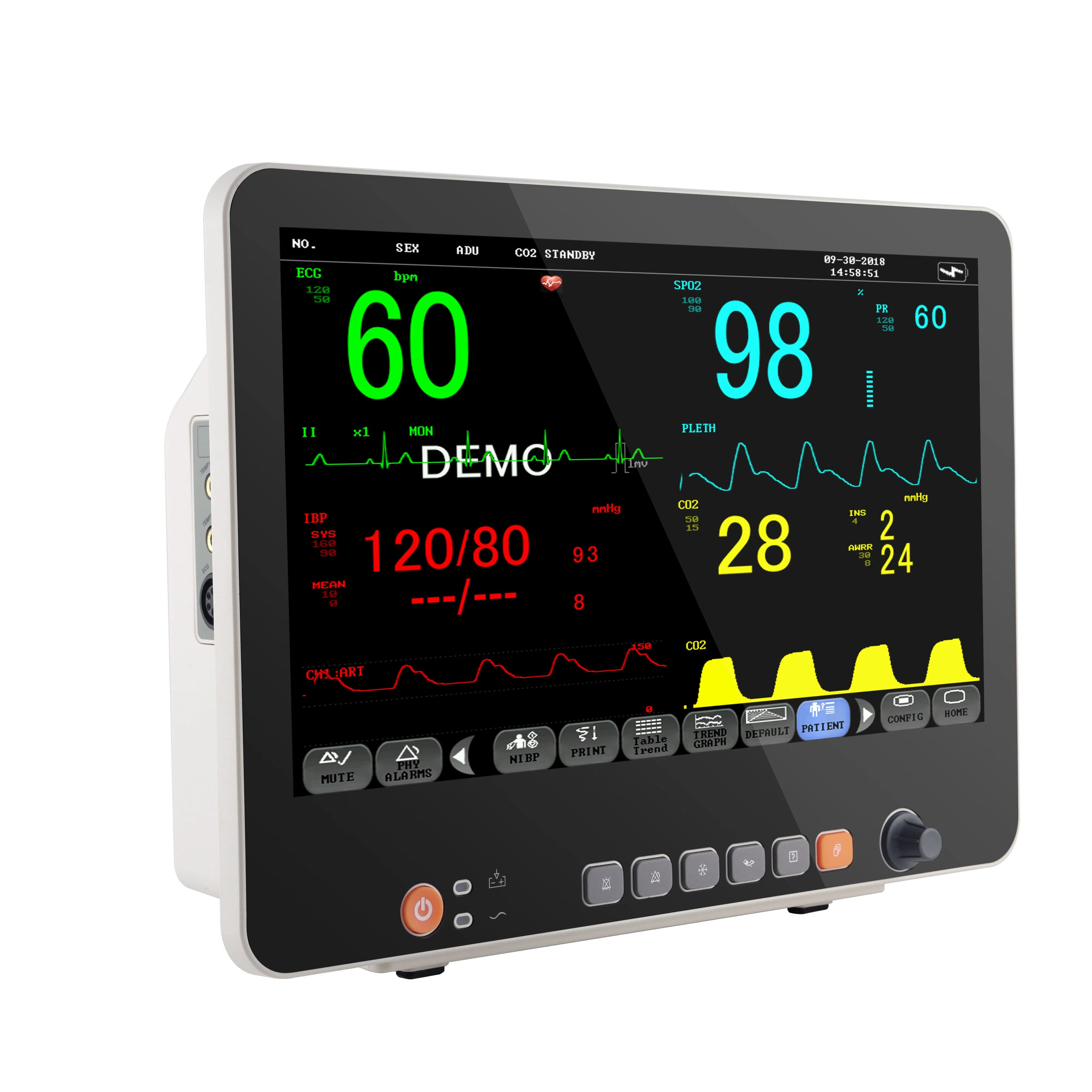 Monitor de Sinais Vitais Hospitalar Greenlife Supplies Monitor Multiparamétrico para Pacientes