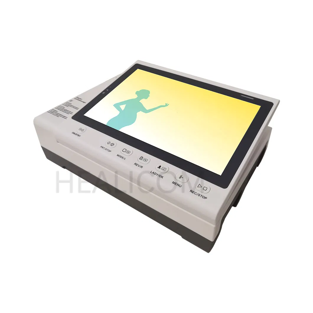 Obstetrícia 10.2'' Monitor Fetal Portátil com Tela Touch LED para Pacientes de Ginecologia