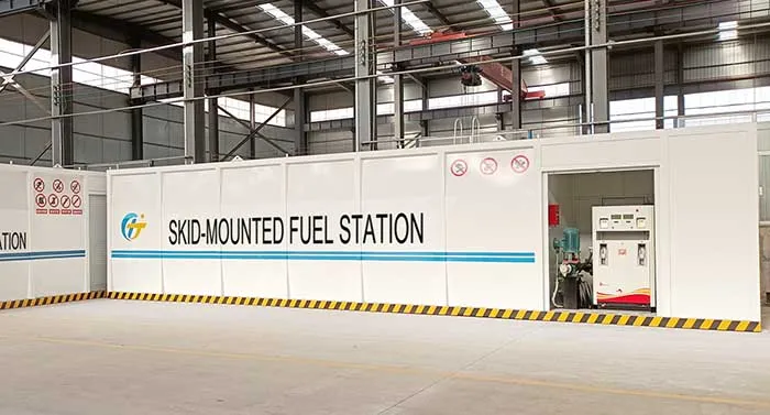 Estação de Abastecimento de Combustível Montada em Estrado Estação de Combustível Móvel Estação de Combustível em Contêiner Estação de Bomba de Combustível Portátil