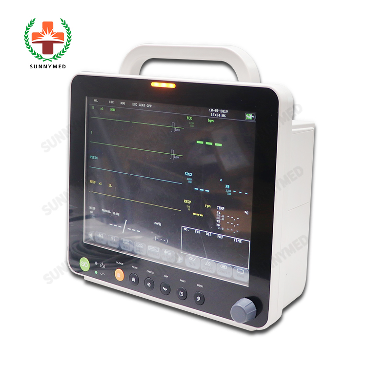 Sy-C005A 12.1 Monitor de Paciente de UTI com Múltiplos Parâmetros de Inch, Sinais Vitais, Monitor Cardíaco