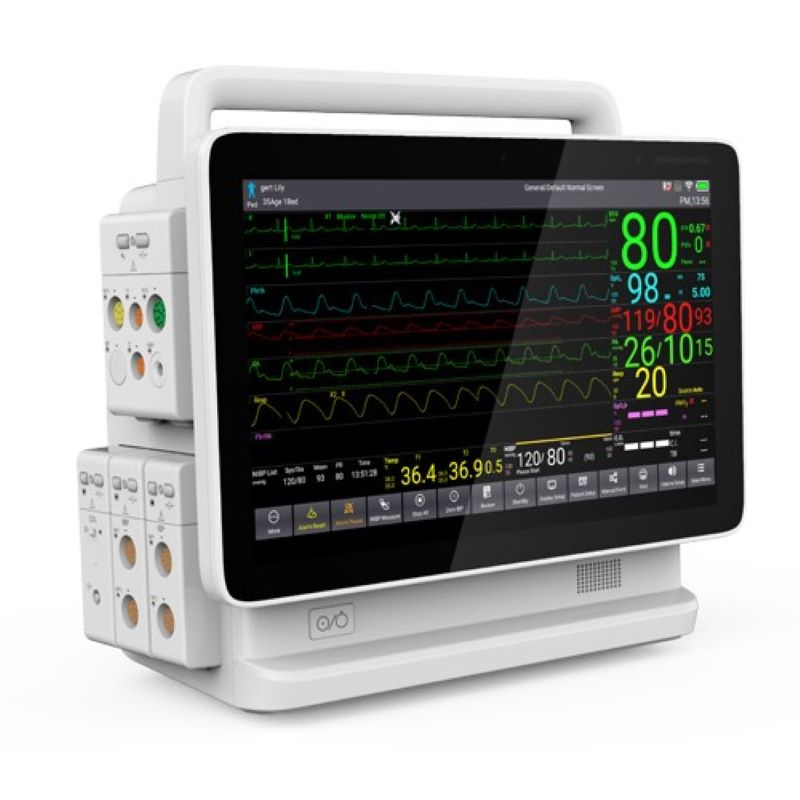 Monitor de Paciente Multiparamétrico com Tela Sensível ao Toque Avançada para Hospitais
