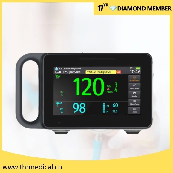 Sistema de Monitoramento Central de Pacientes Multiparamétrico com Tela Sensível ao Toque Monitor Portátil de Pacientes